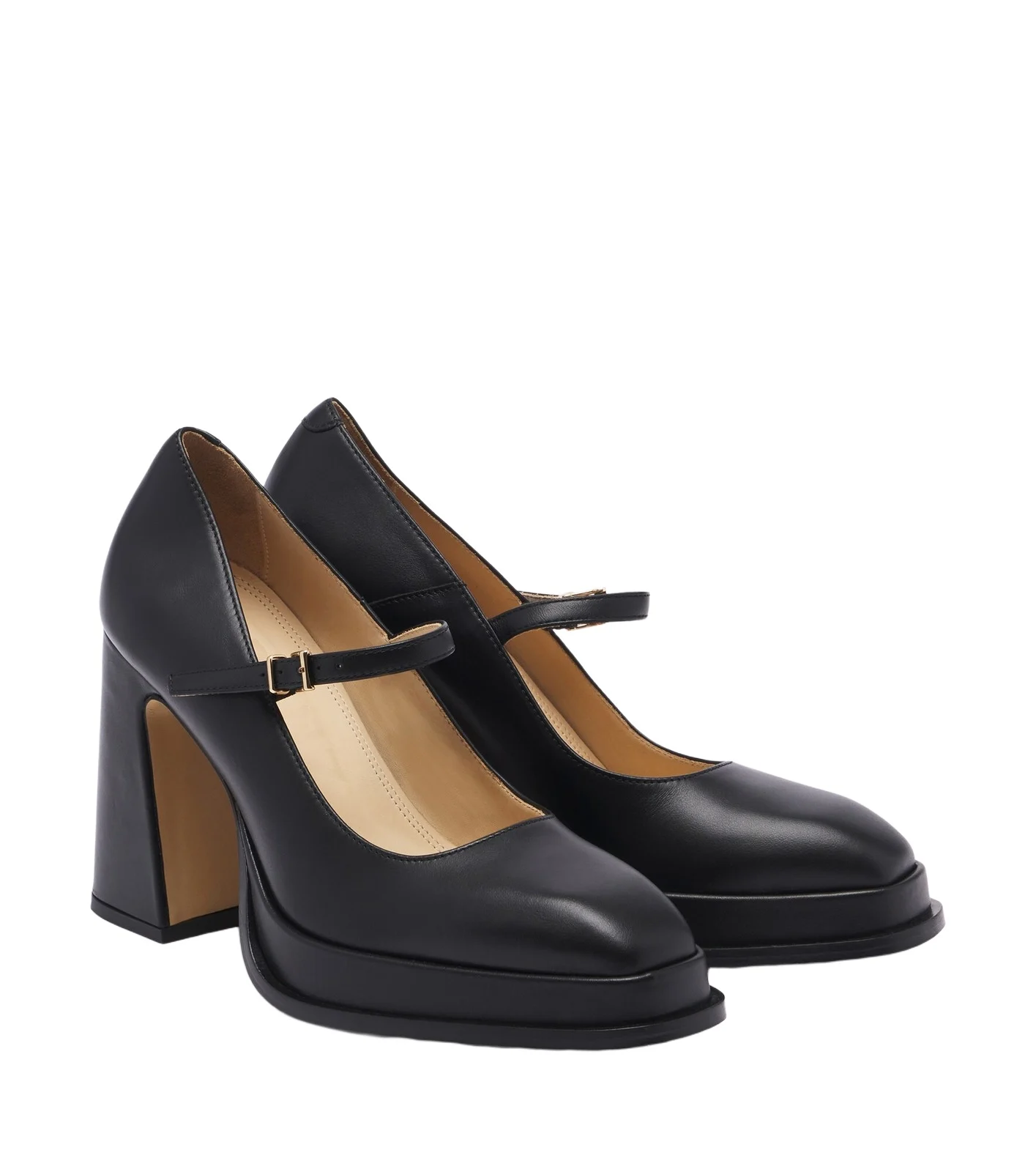 Casilda leather platform Mary Jane pumps