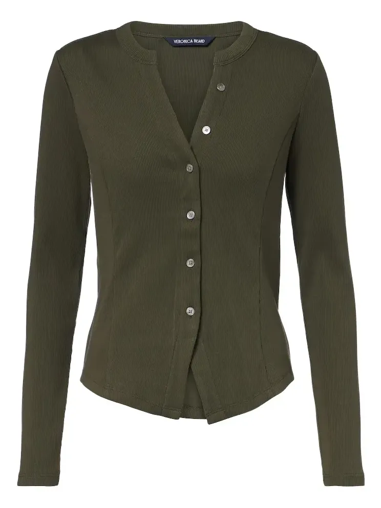 Cordis ribbed-knit cotton-blend cardigan