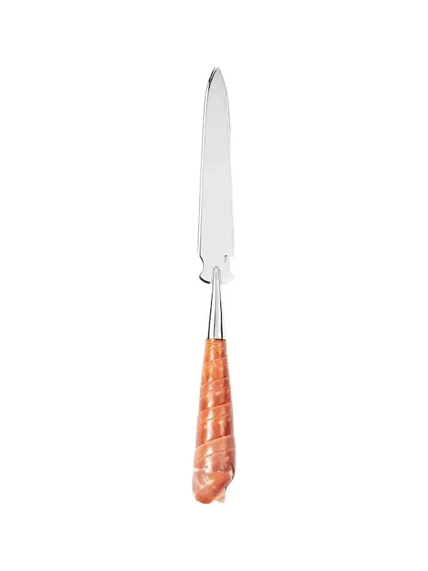 Spiralis sterling silver and shell knife