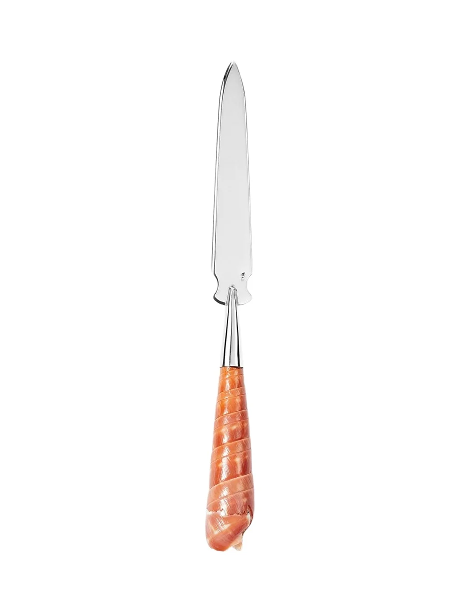 Spiralis sterling silver and shell knife
