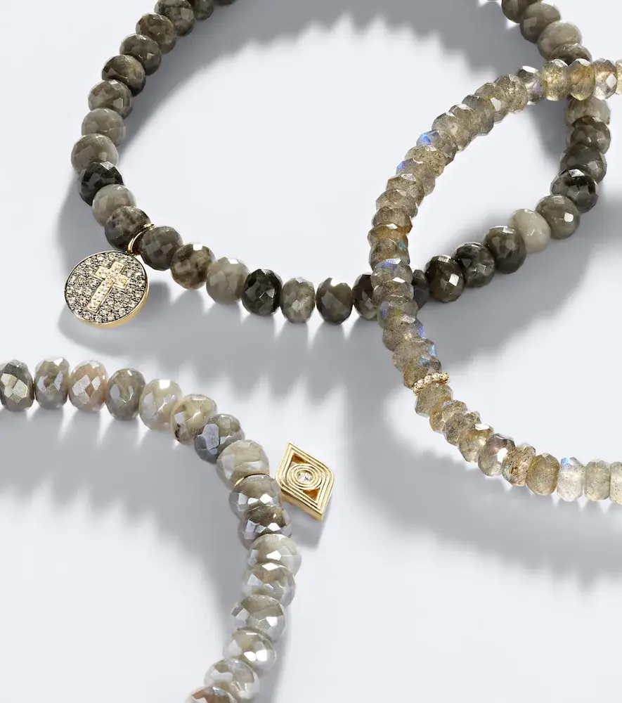 Sydney Evan Set of 3 14kt gold beaded bracelets with gemstones | Thumbnail 3 Sydney Evan Set of 3 14kt gold beaded bracelets with gemstones | Thumbnail 3