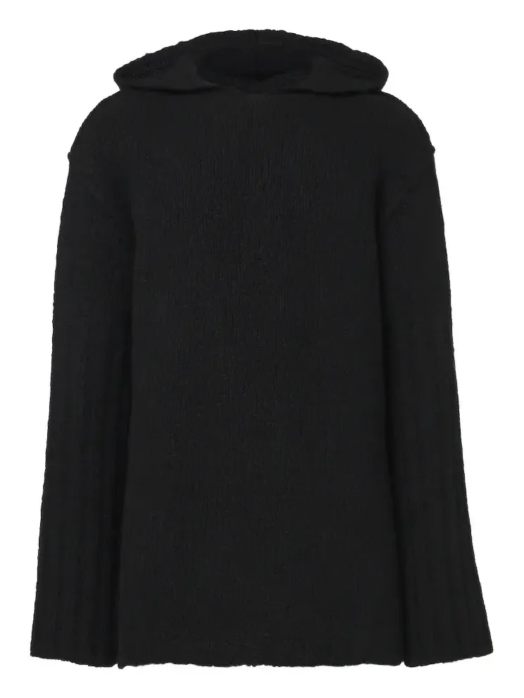 Hooded cashmere and silk sweater Hooded cashmere and silk sweater