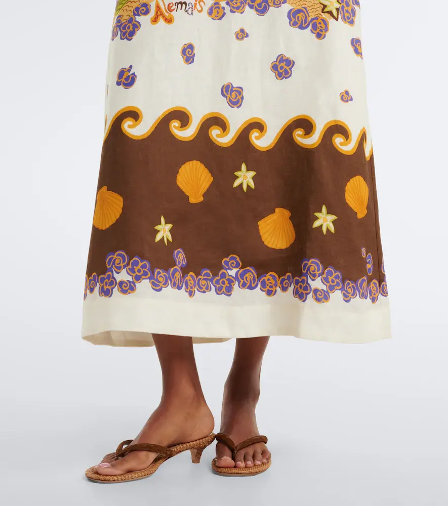 ALÉMAIS Alémais Island Cove linen midi dress | Thumbnail 2