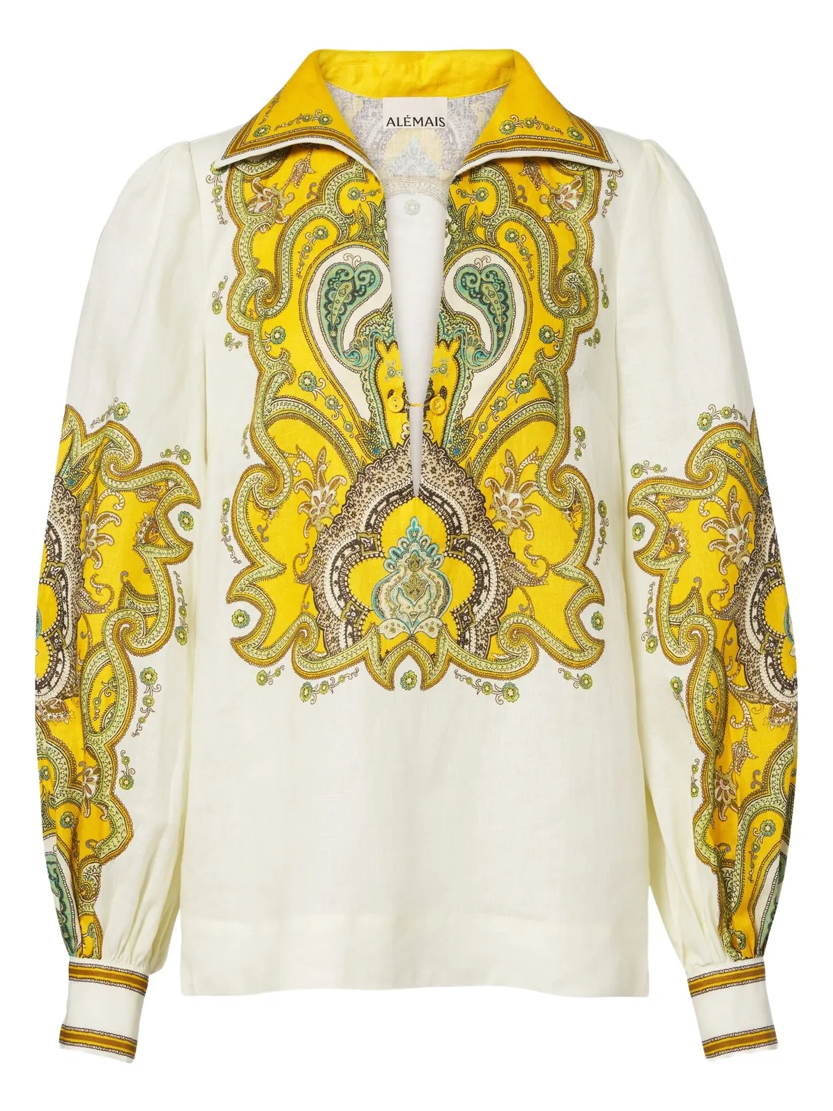 ALÉMAIS Alémais Porter printed linen blouse