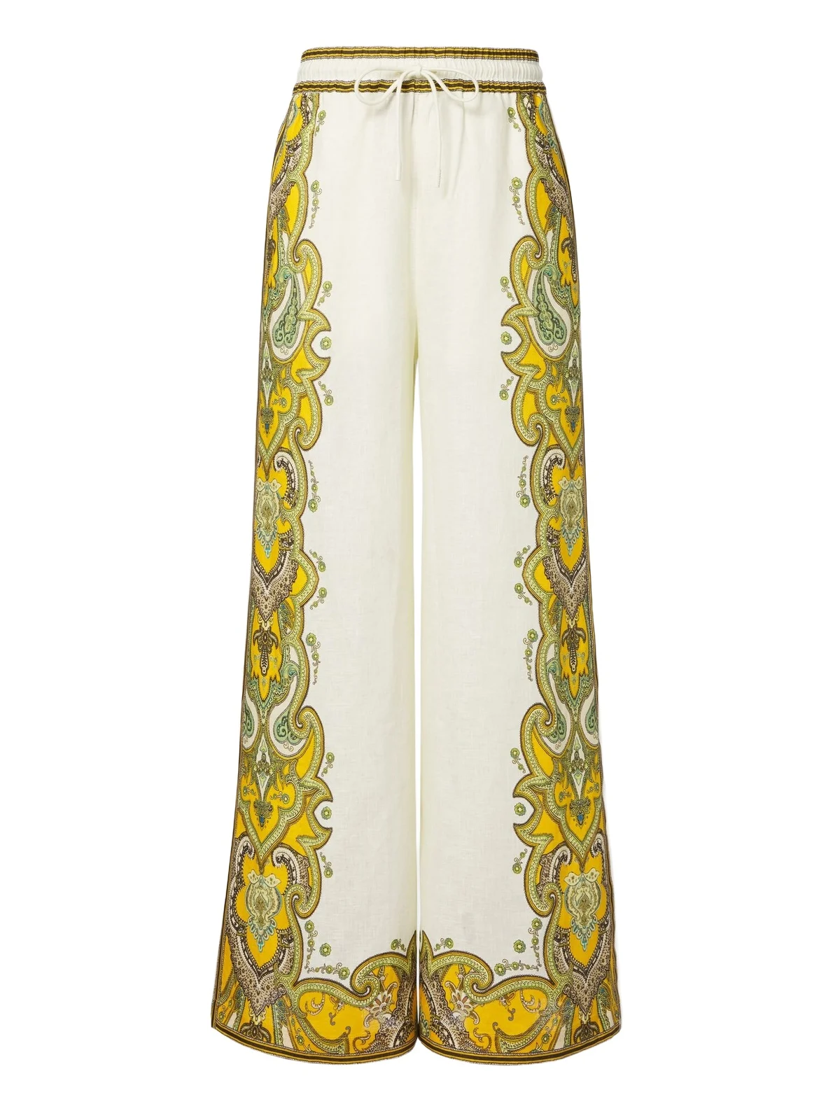 ALÉMAIS Alémais Porter printed linen wide-leg pants