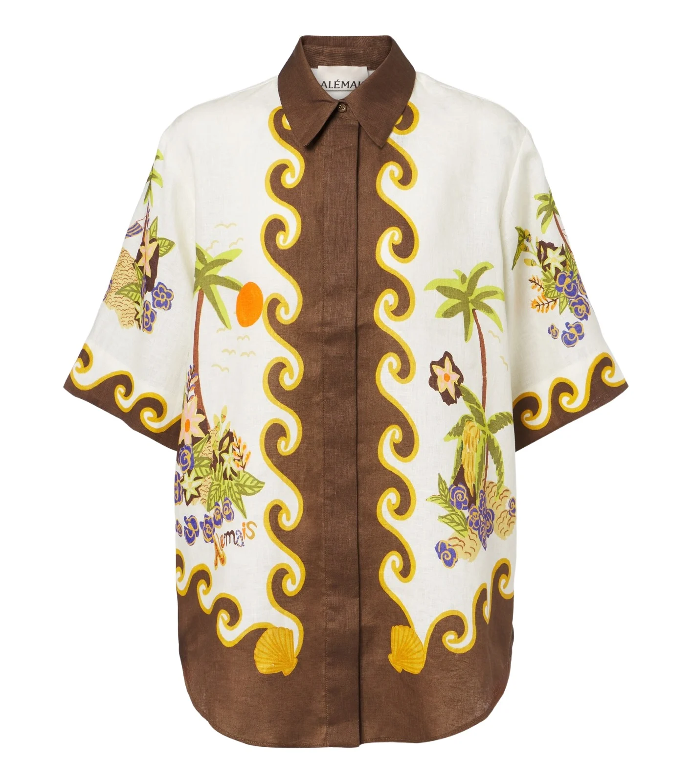 ALÉMAIS Alémais Island Cove linen shirt