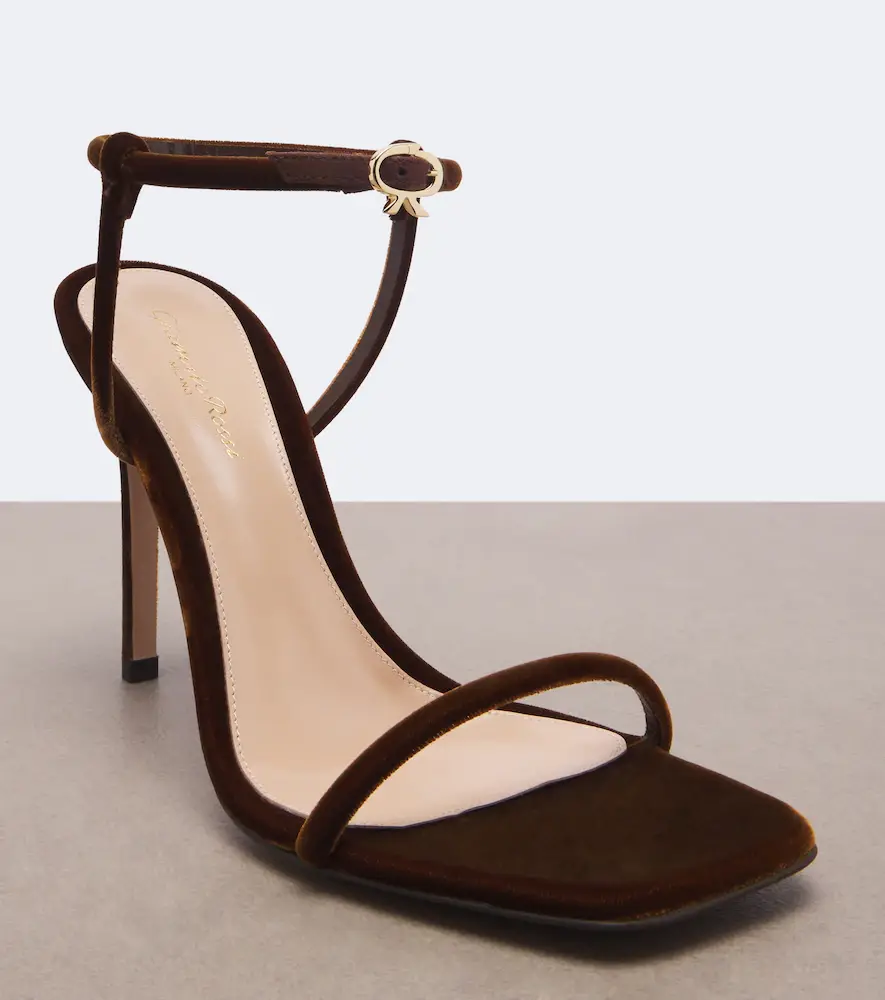 Gianvito Rossi Velvet sandals | Thumbnail 3 Gianvito Rossi Velvet sandals | Thumbnail 3