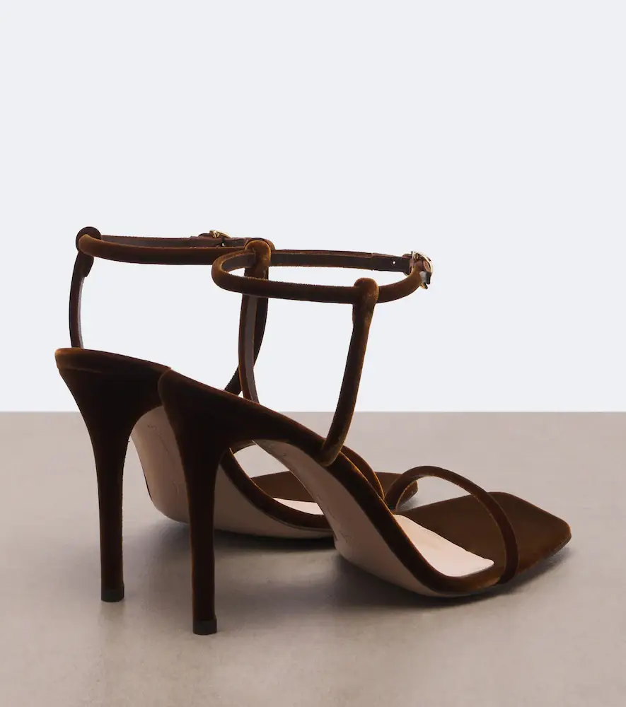Gianvito Rossi Velvet sandals | Thumbnail 4 Gianvito Rossi Velvet sandals | Thumbnail 4