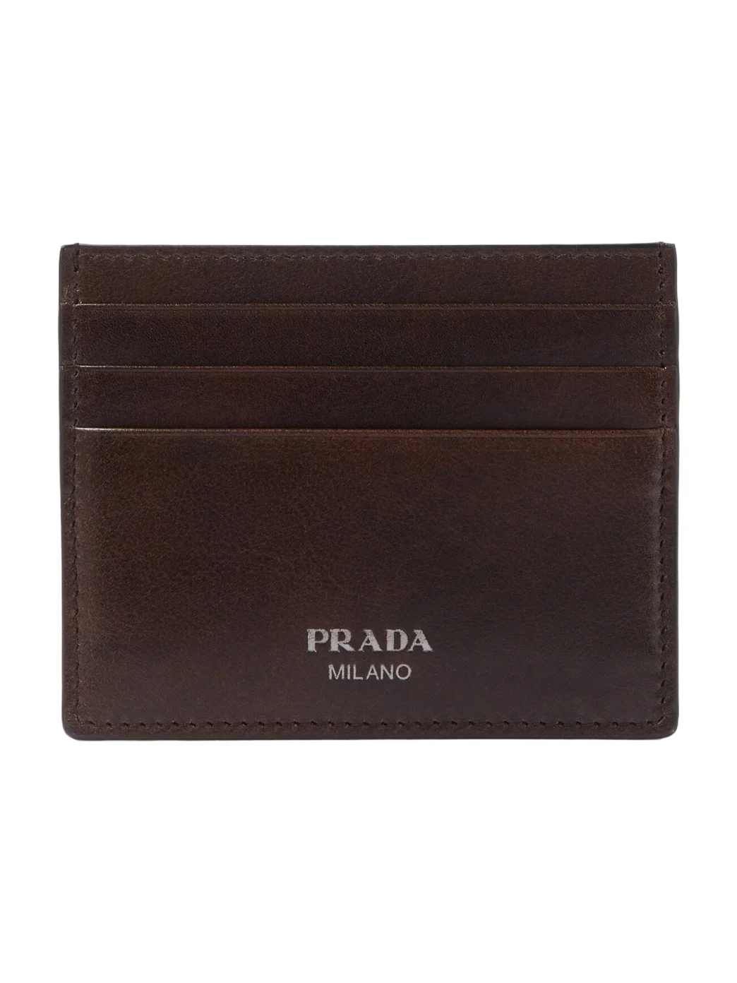 Prada Logo leather card holder