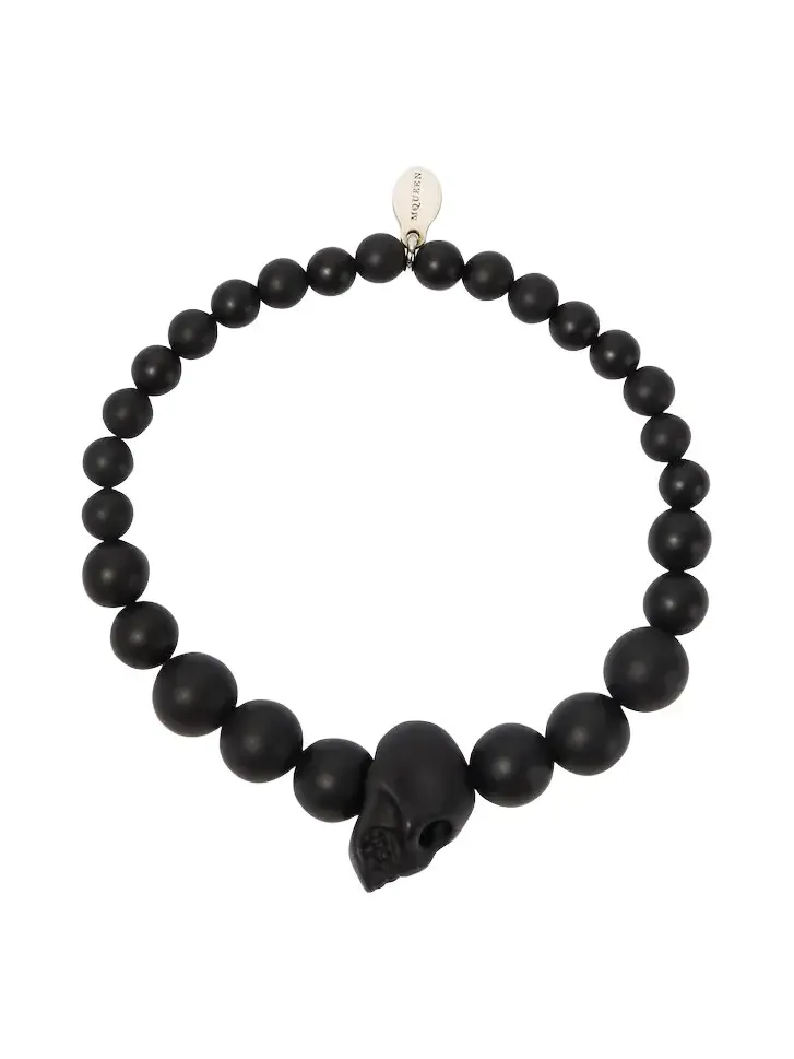 Alexander McQueen Beaded skull bracelet