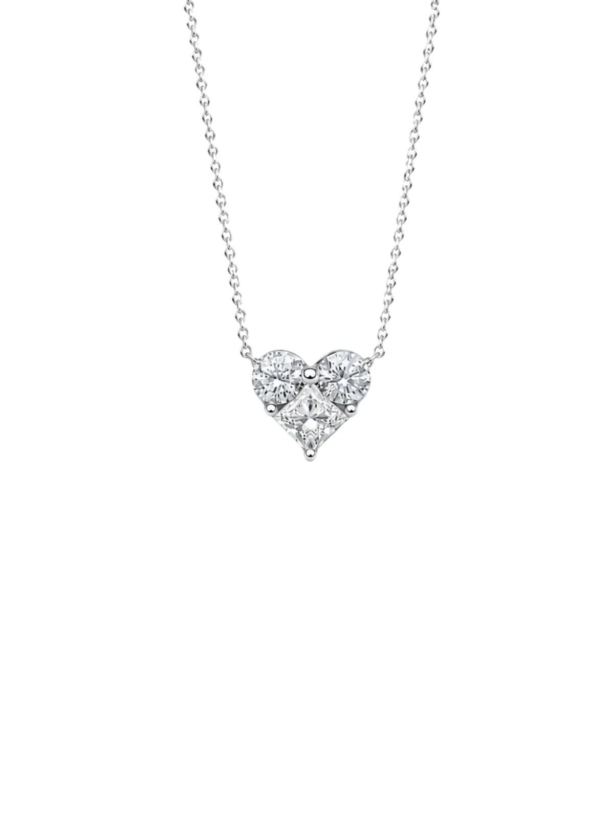 1.13ct Diamond 18K Gold Heart Pendant Chain Necklace 1.13ct Diamond 18K Gold Heart Pendant Chain Necklace