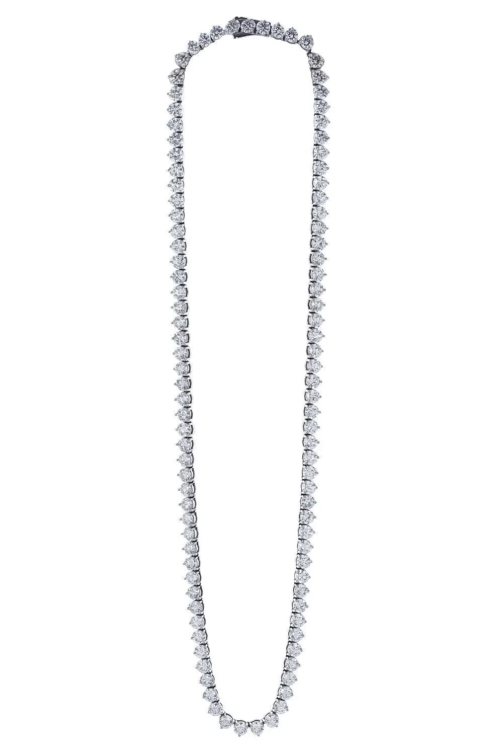 WITH LOVE TRAVEL Lab-Grown Diamond Three Prong Tennis Necklace