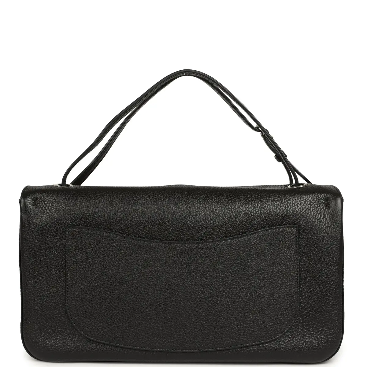 Chanel Chanel Maxi "Souplissimo" Small Flap Bag Black Grained Calfskin Silver Hardware | Thumbnail 4 Chanel Chanel Maxi "Souplissimo" Small Flap Bag Black Grained Calfskin Silver Hardware | Thumbnail 4
