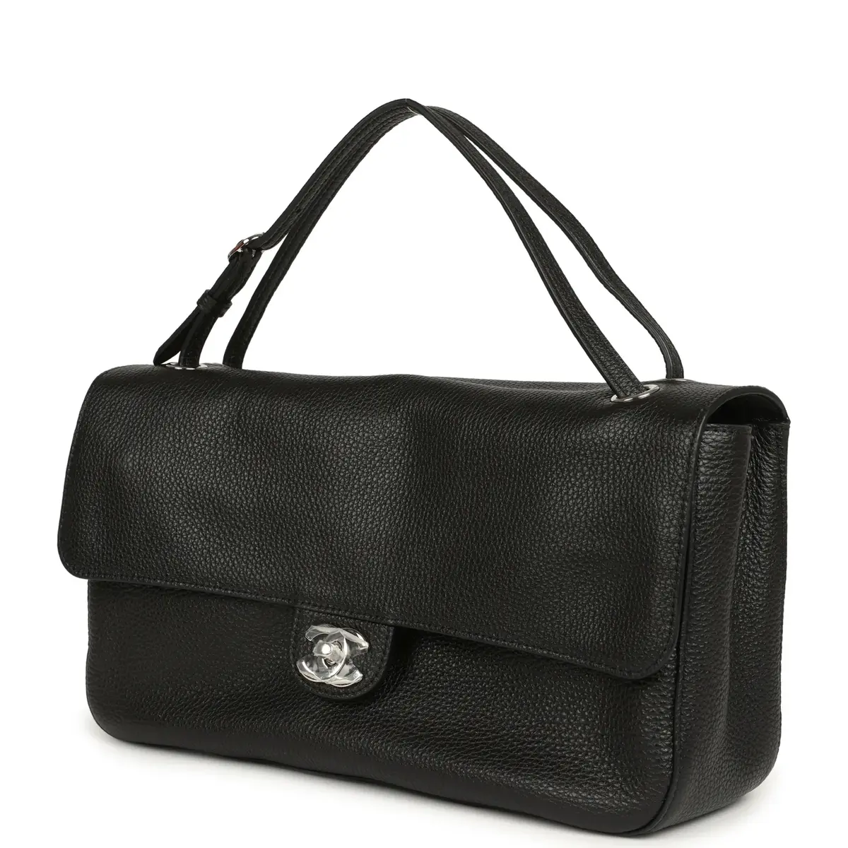 Chanel Chanel Maxi "Souplissimo" Small Flap Bag Black Grained Calfskin Silver Hardware | Thumbnail 5 Chanel Chanel Maxi "Souplissimo" Small Flap Bag Black Grained Calfskin Silver Hardware | Thumbnail 5
