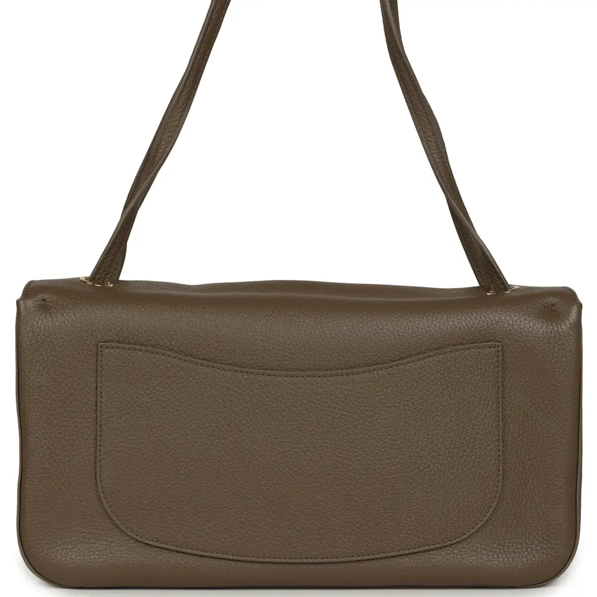 Chanel Chanel Maxi "Souplissimo" Small Flap Bag Brown Grained Calfskin Gold Hardware | Thumbnail 4