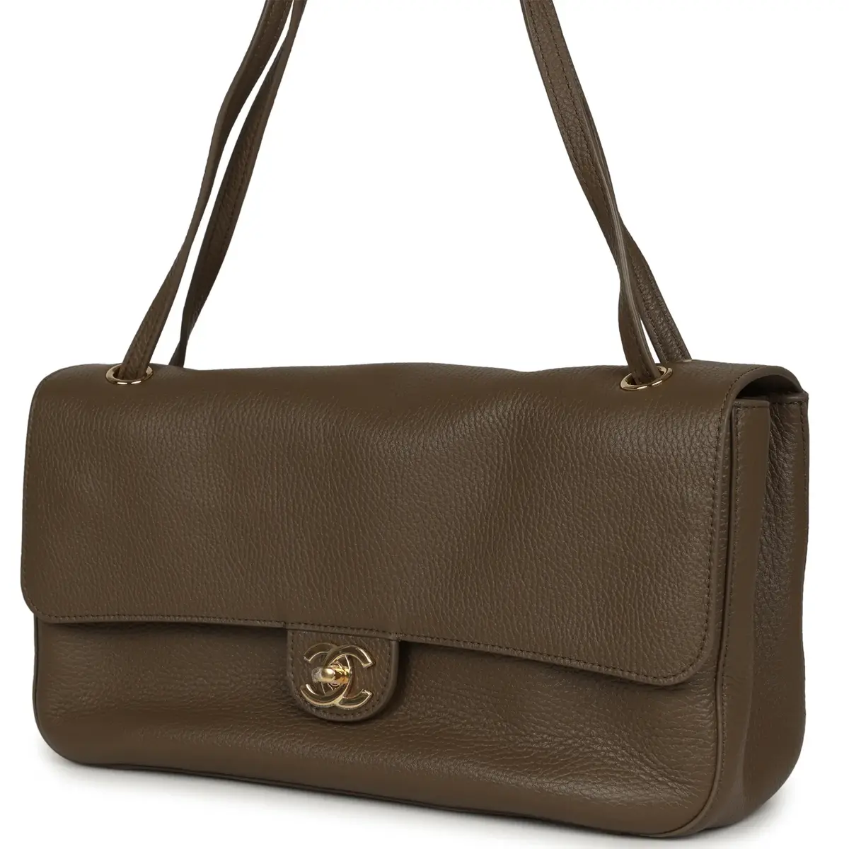 Chanel Chanel Maxi "Souplissimo" Small Flap Bag Brown Grained Calfskin Gold Hardware | Thumbnail 5
