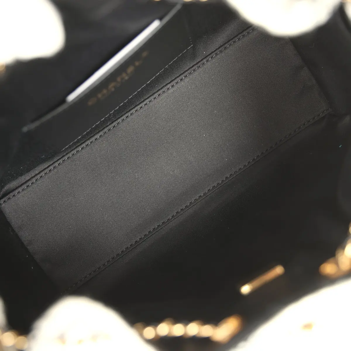 Chanel Chanel Mini 25 Hobo Bag White, Black Tweed Gold Hardware | Thumbnail 8
