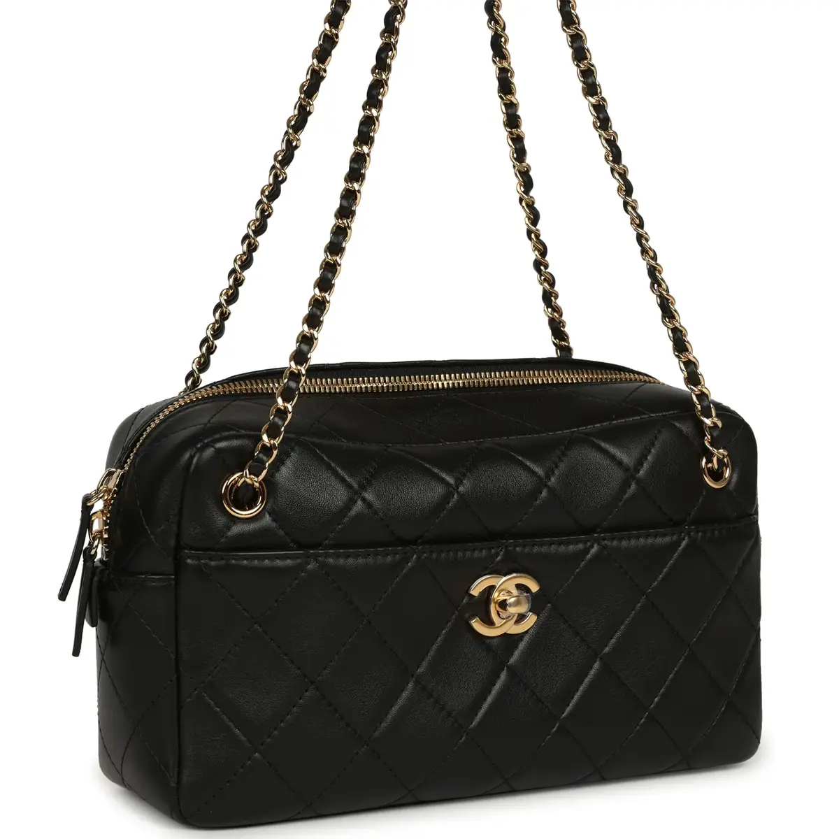 Chanel Chanel Small "Camerissimo" Camera Case Black Lambskin Gold Hardware | Thumbnail 2