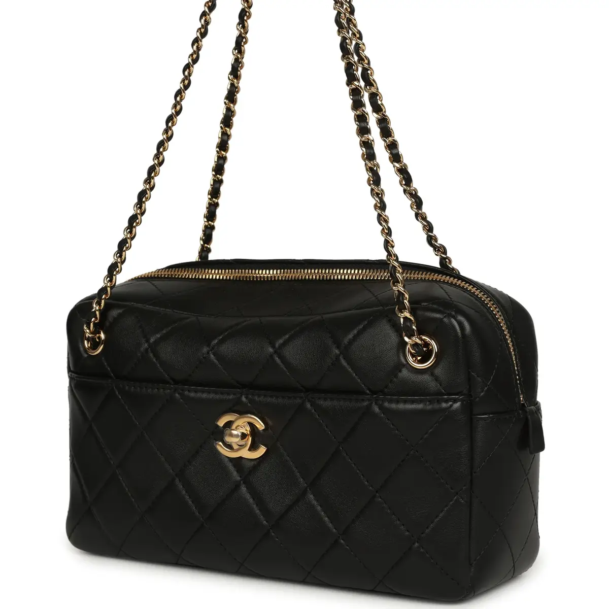 Chanel Chanel Small "Camerissimo" Camera Case Black Lambskin Gold Hardware | Thumbnail 5