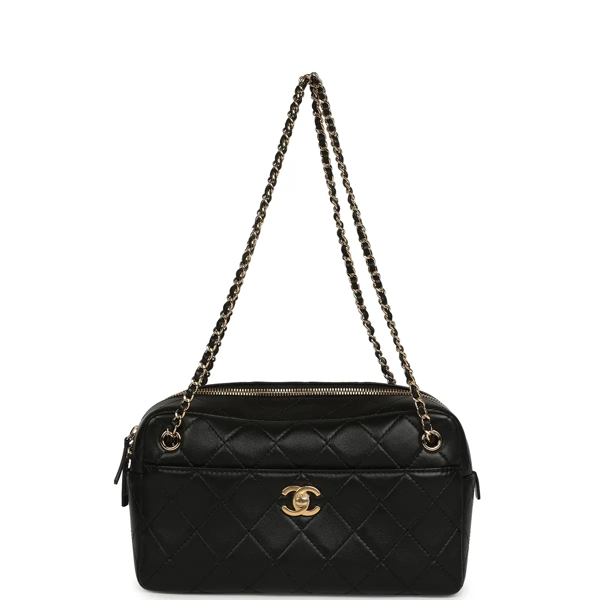 Chanel Chanel Small "Camerissimo" Camera Case Black Lambskin Gold Hardware | Thumbnail 7