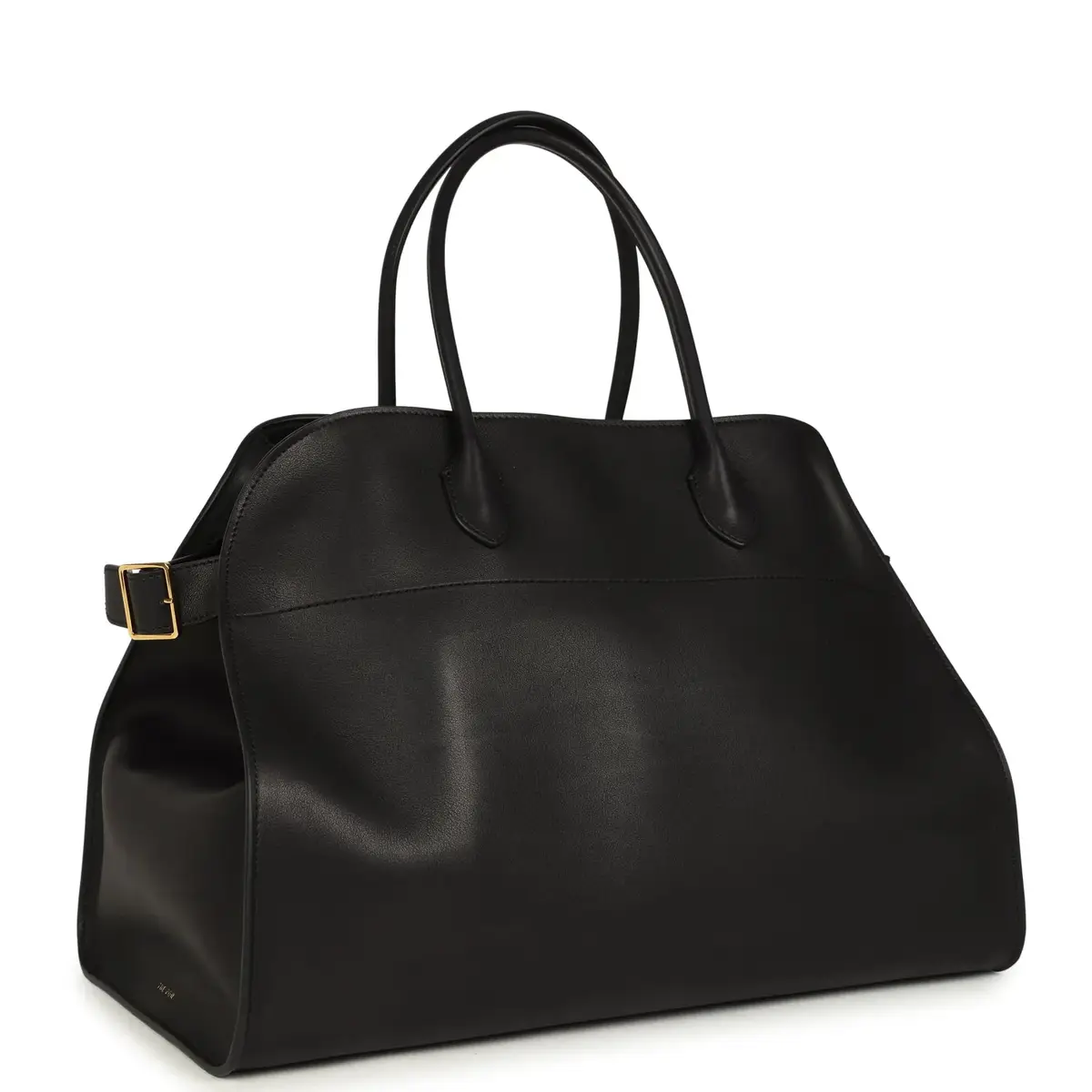 The Row The Row Soft Margaux 17 Bag Black Saddle Gold Hardware | Thumbnail 2