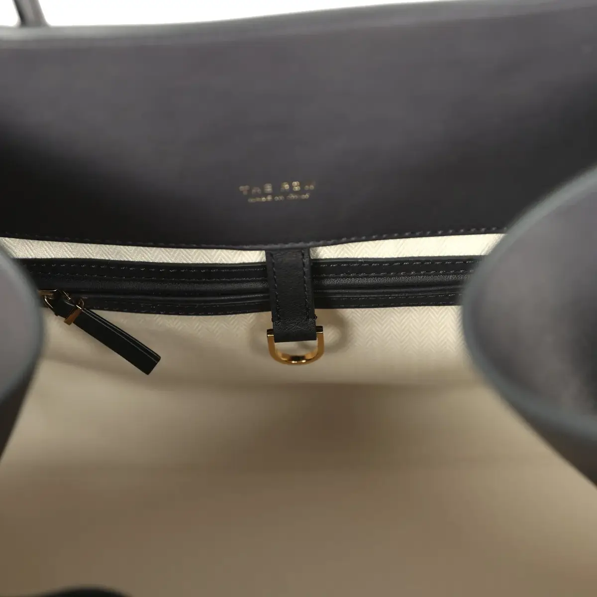 The Row The Row Soft Margaux 17 Bag Black Saddle Gold Hardware | Thumbnail 11