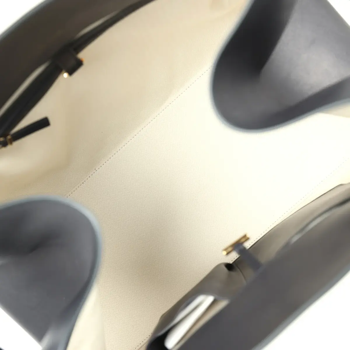 The Row The Row Soft Margaux 17 Bag Black Saddle Gold Hardware | Thumbnail 9