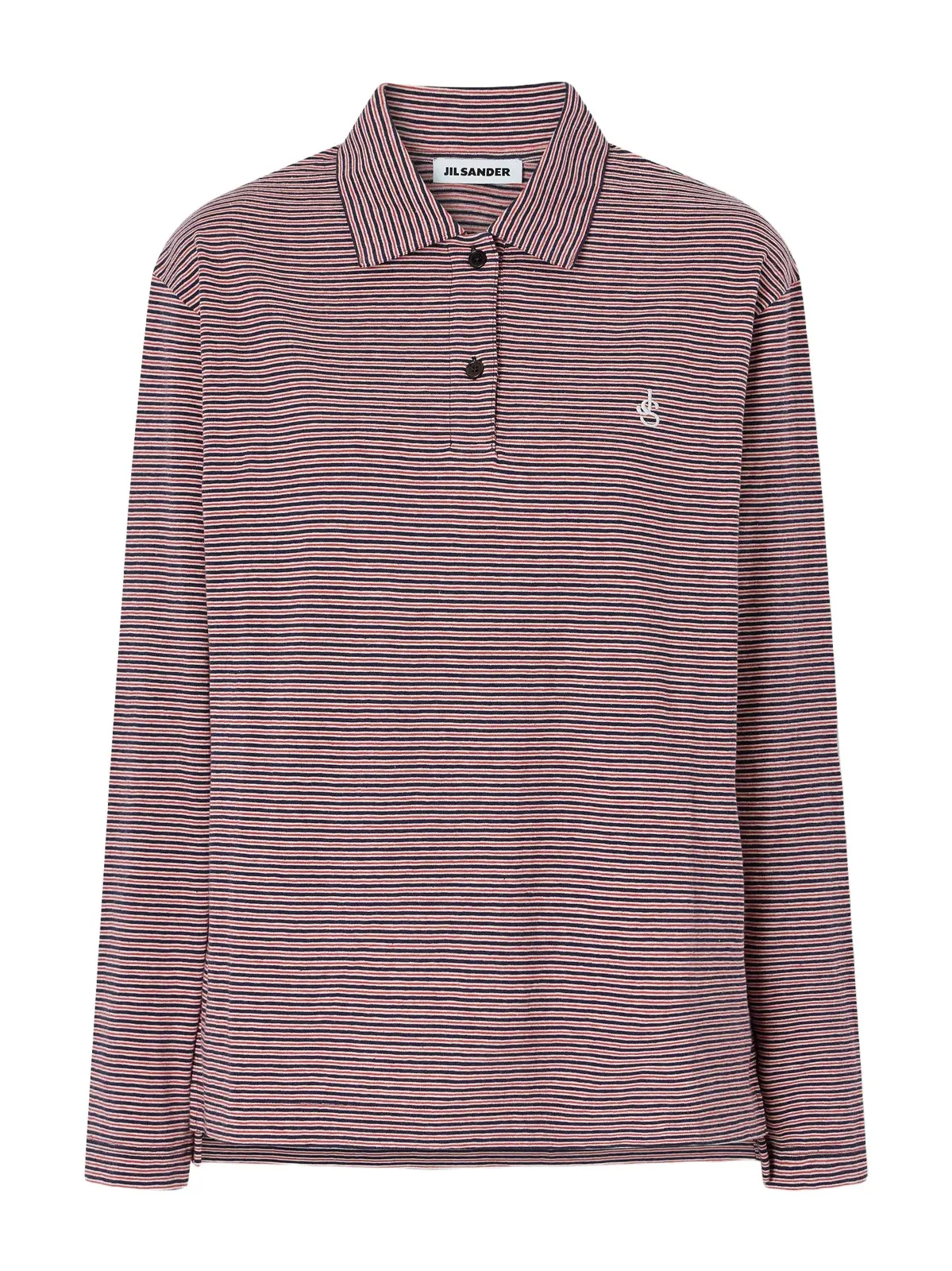 Jil Sander Logo-embroidered Striped Cotton-jersey Polo Shirt