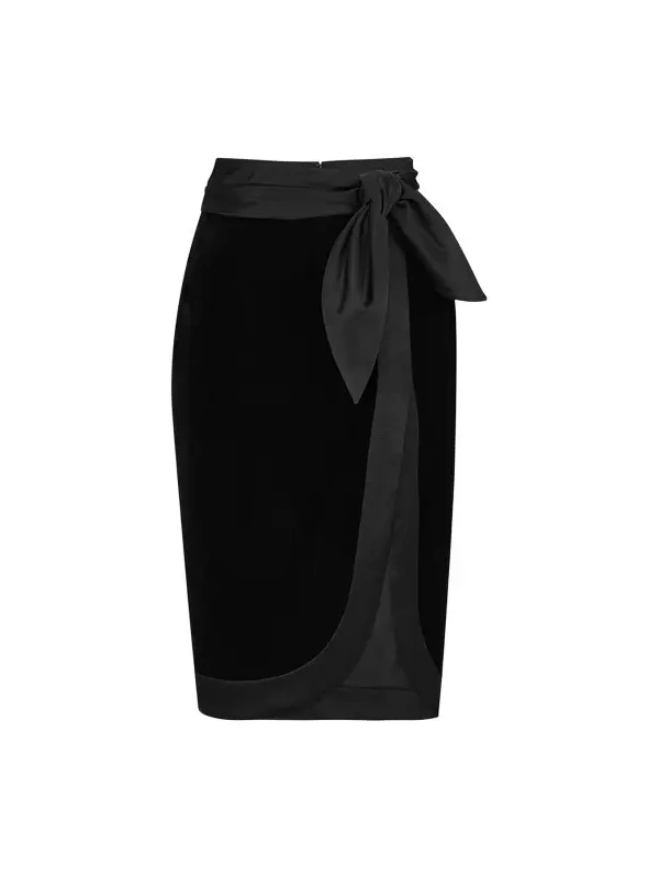 wrap skirt in velvet and satin wrap skirt in velvet and satin