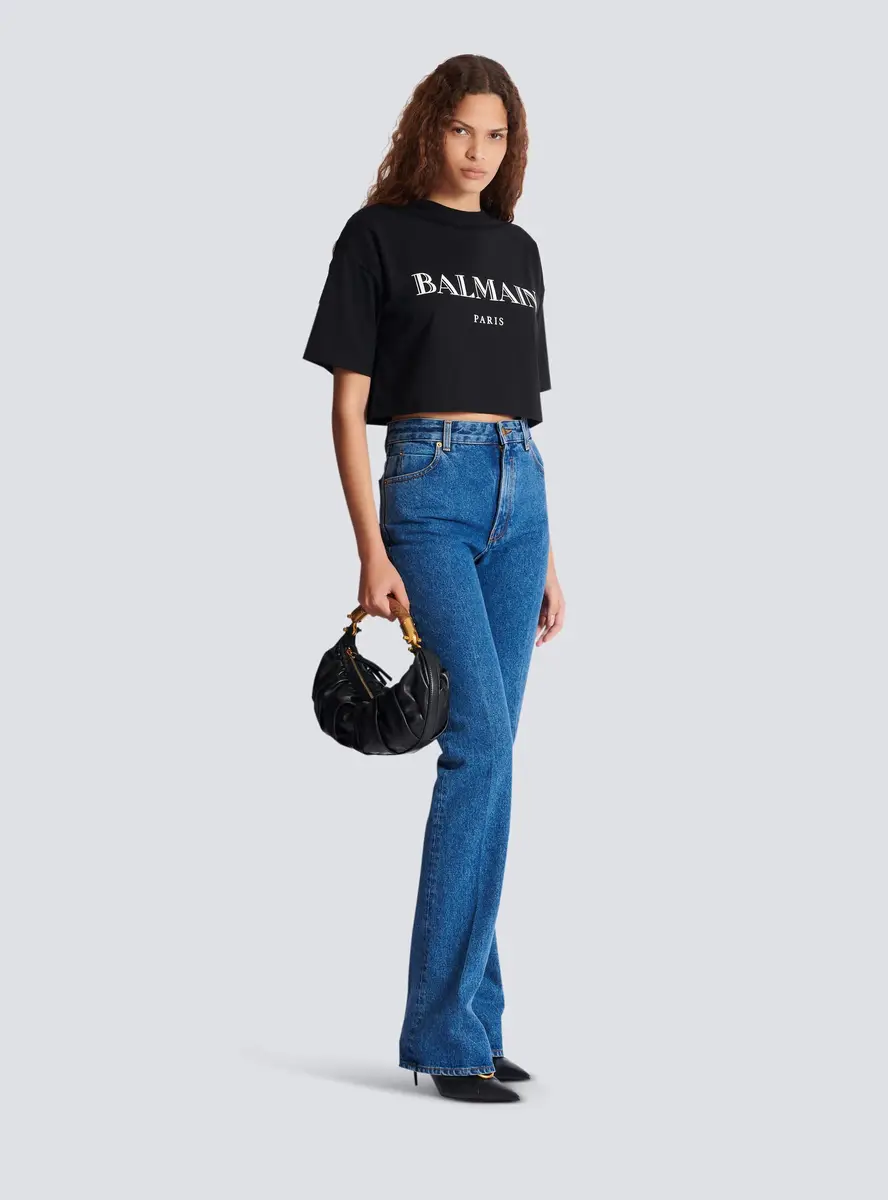 Balmain Boxy cropped T-shirt with print | Thumbnail 2