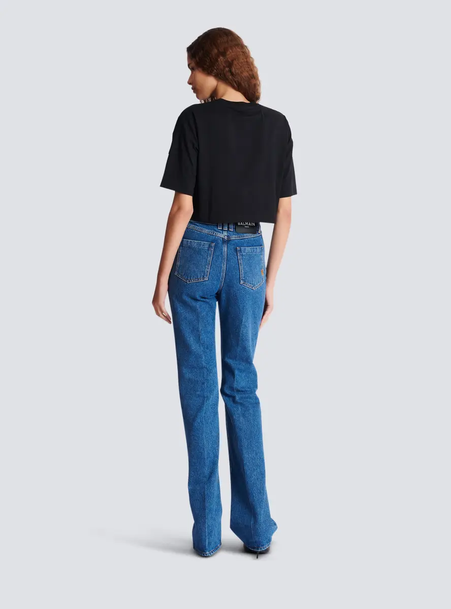 Balmain Boxy cropped T-shirt with print | Thumbnail 4