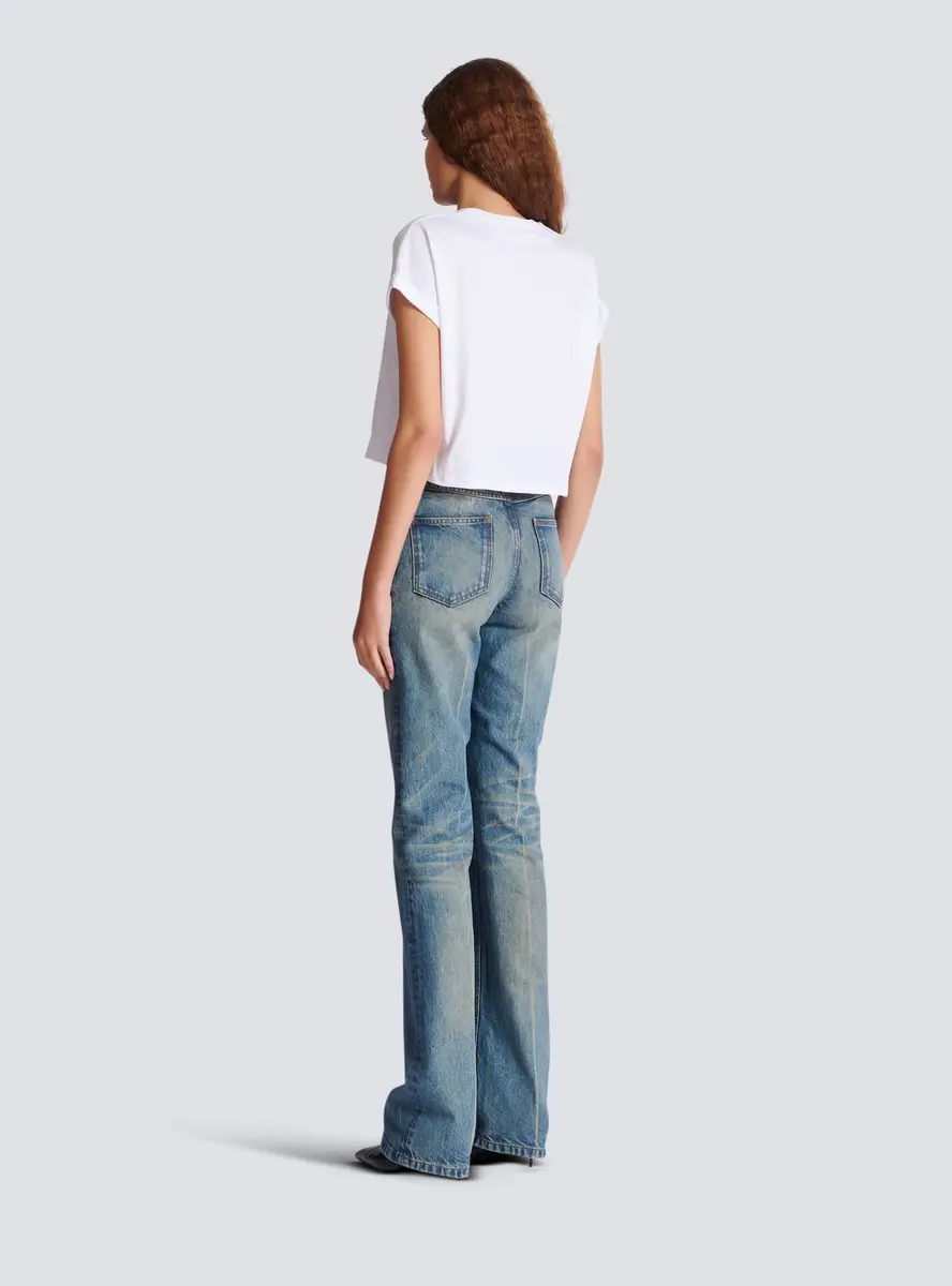 Balmain Cropped T-shirt with print | Thumbnail 4