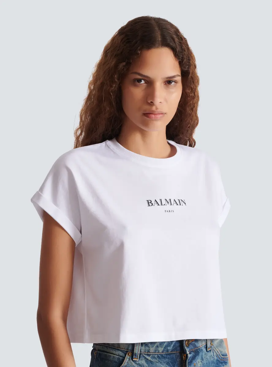 Balmain Cropped T-shirt with print | Thumbnail 5
