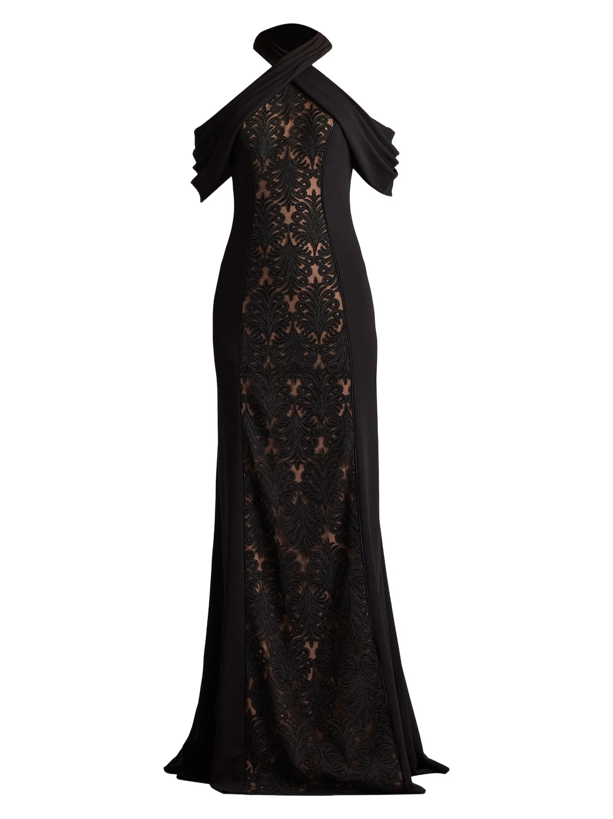 Women's Cold-Shoulder Corded Lace Gown Women's Cold-Shoulder Corded Lace Gown