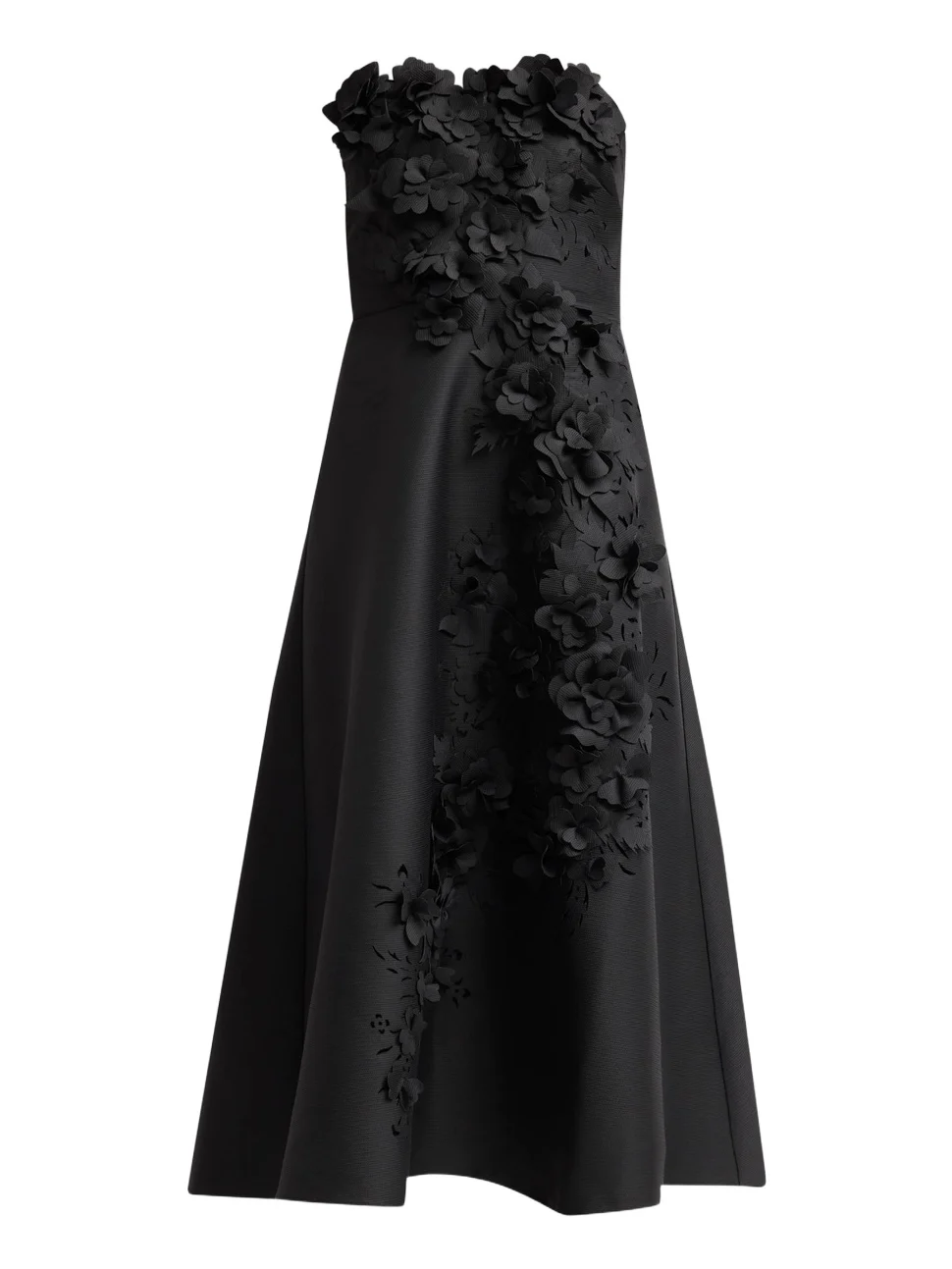 Women's Floral-Appliqué Strapless Cocktail Dress