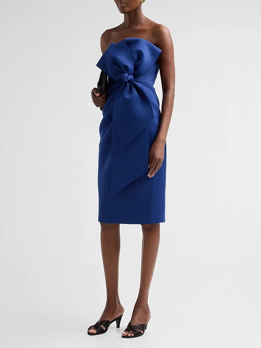 BADGLEY MISCHKA Women's Sculpted Bow Cocktail Dress | Thumbnail 4 BADGLEY MISCHKA Women's Sculpted Bow Cocktail Dress | Thumbnail 4