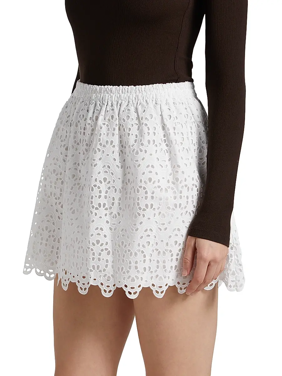 Frame Women's The Deco Eyelet Skirt | Thumbnail 4 Frame Women's The Deco Eyelet Skirt | Thumbnail 4