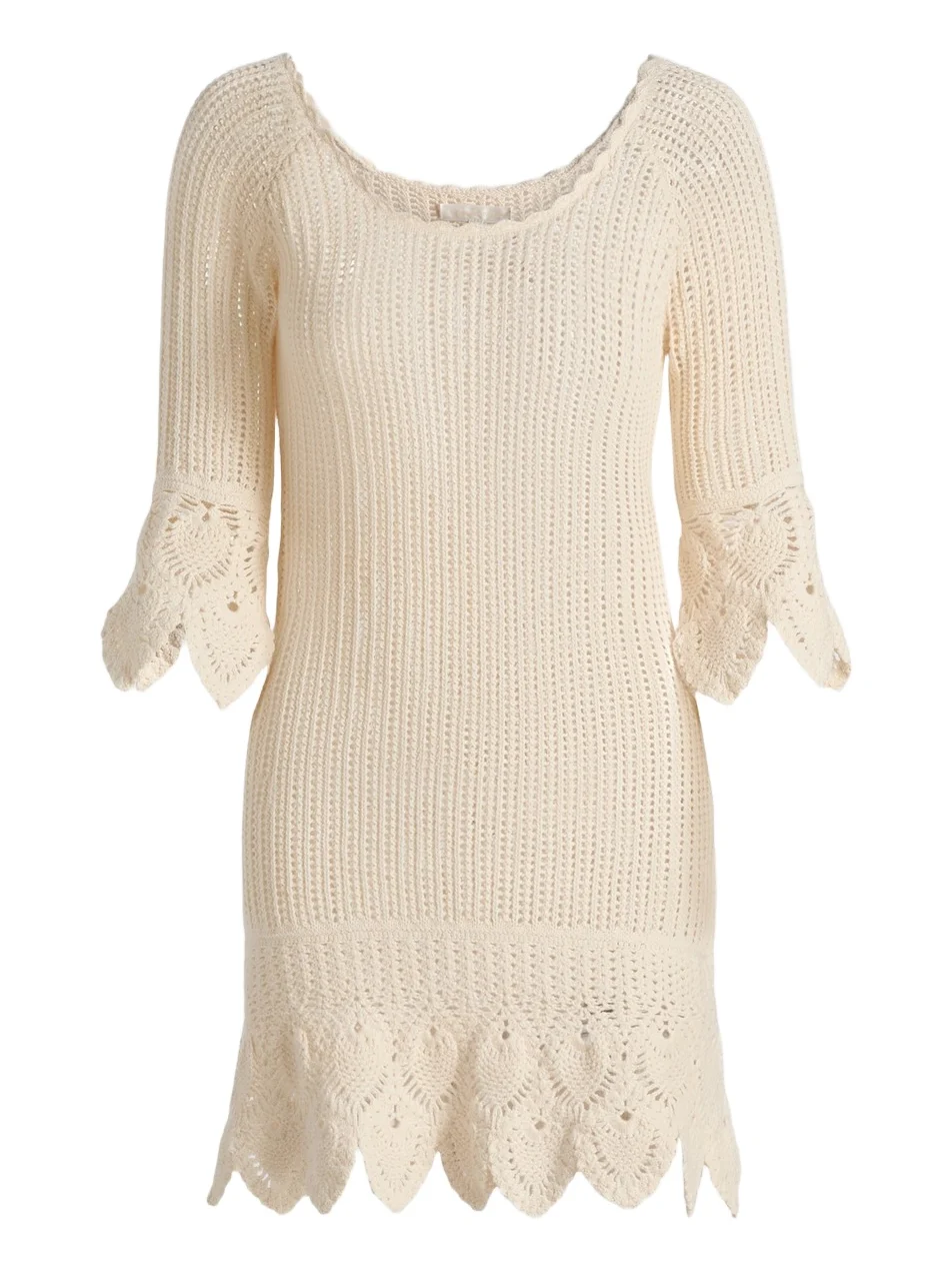 Women's Krisella Crochet-Knit Cotton Minidress Women's Krisella Crochet-Knit Cotton Minidress