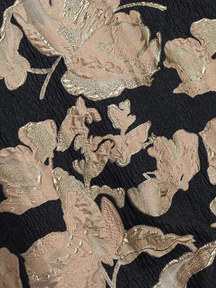 Teri Jon by Rickie Freeman Women's Textured Metallic Floral Jacquard Gown | Thumbnail 7