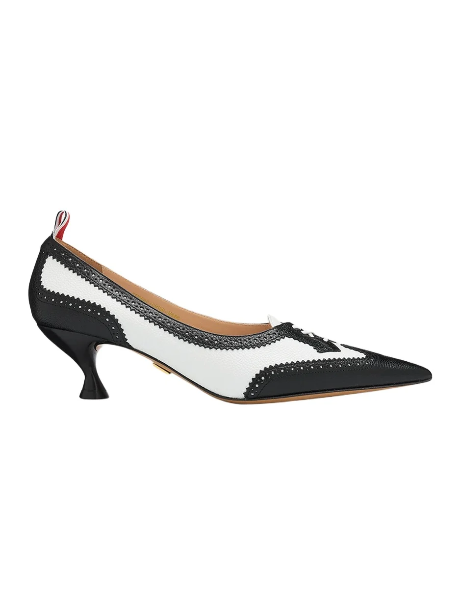 Women's Wingtip 50MM Leather Kitten Heels Women's Wingtip 50MM Leather Kitten Heels