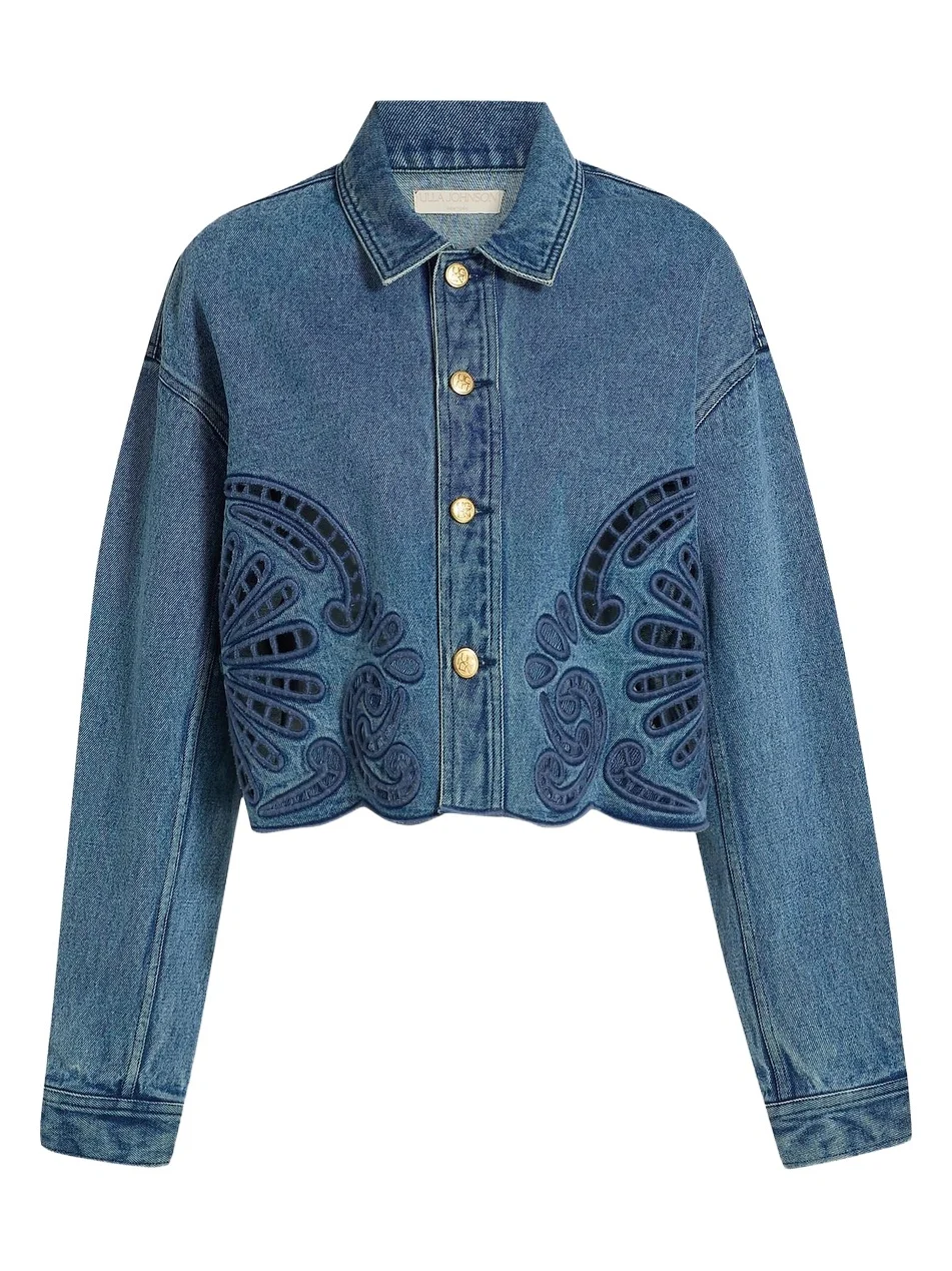 Women's The Bobbi Eyelet Denim Jacket