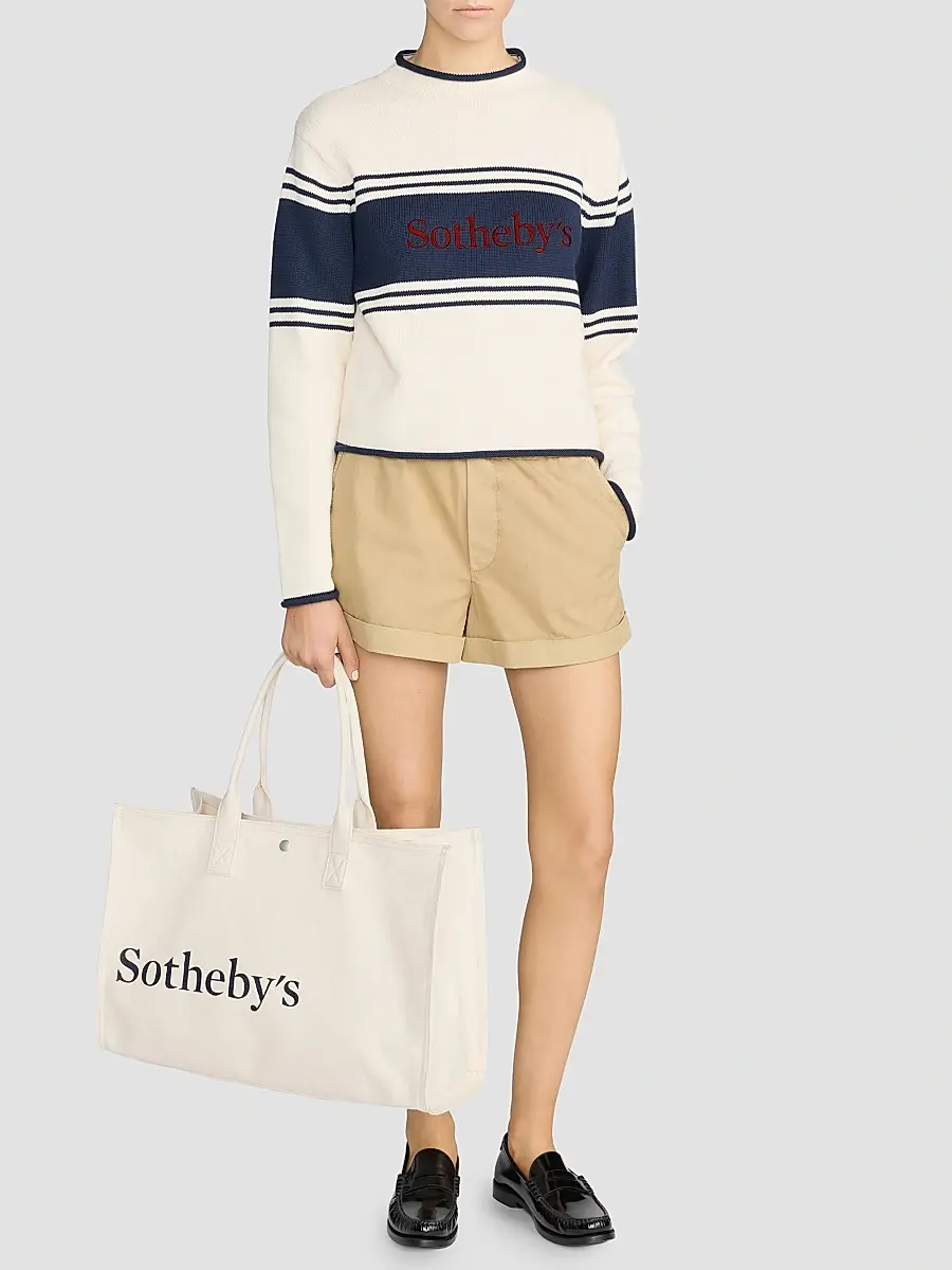 Frame Women's x Sotheby's Rolled Cotton Sweater | Thumbnail 2 Frame Women's x Sotheby's Rolled Cotton Sweater | Thumbnail 2