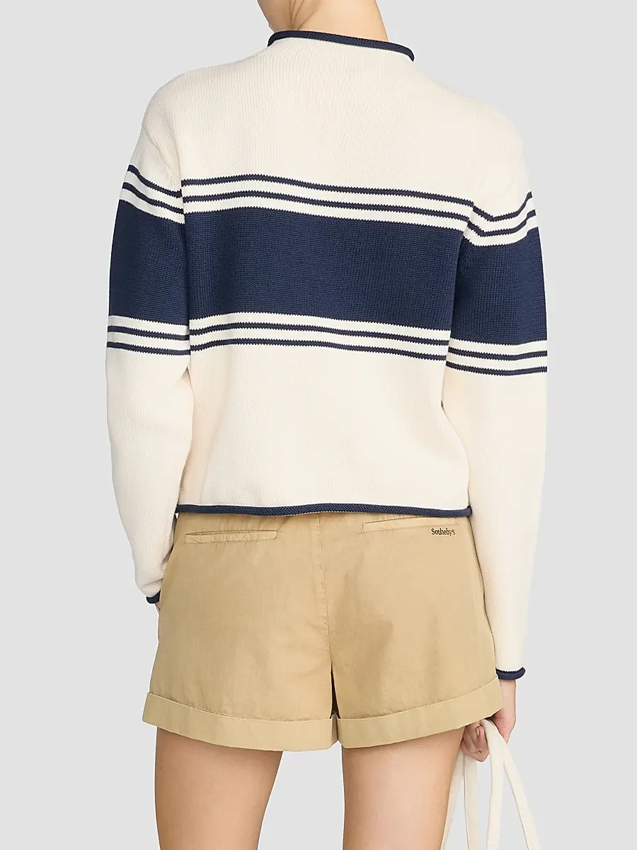 Frame Women's x Sotheby's Rolled Cotton Sweater | Thumbnail 3 Frame Women's x Sotheby's Rolled Cotton Sweater | Thumbnail 3
