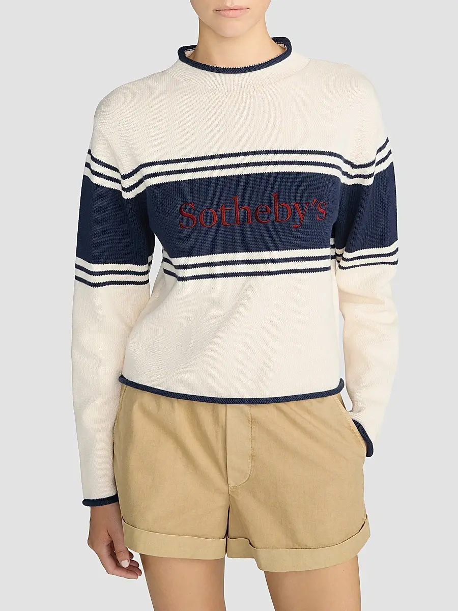 Frame Women's x Sotheby's Rolled Cotton Sweater | Thumbnail 4 Frame Women's x Sotheby's Rolled Cotton Sweater | Thumbnail 4