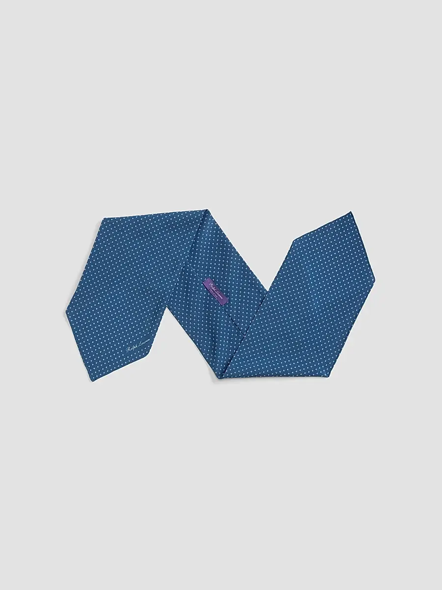 Ralph Lauren Purple Label Men's Micro-Geometric Neckerchief | Thumbnail 4 Ralph Lauren Purple Label Men's Micro-Geometric Neckerchief | Thumbnail 4