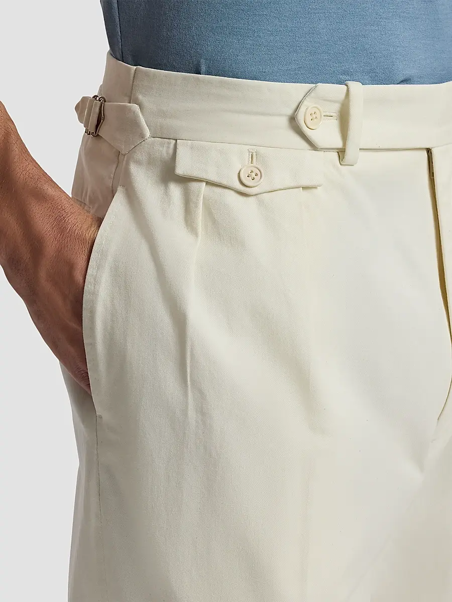 Ralph Lauren Purple Label Men's Silk Straight-Leg Chino Trousers | Thumbnail 6