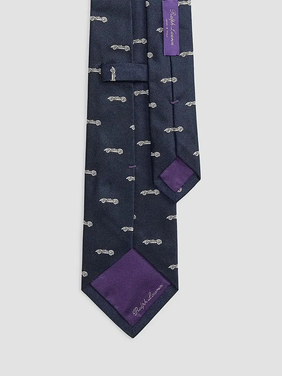 Ralph Lauren Purple Label Men's Race Car Silk Tie | Thumbnail 4 Ralph Lauren Purple Label Men's Race Car Silk Tie | Thumbnail 4