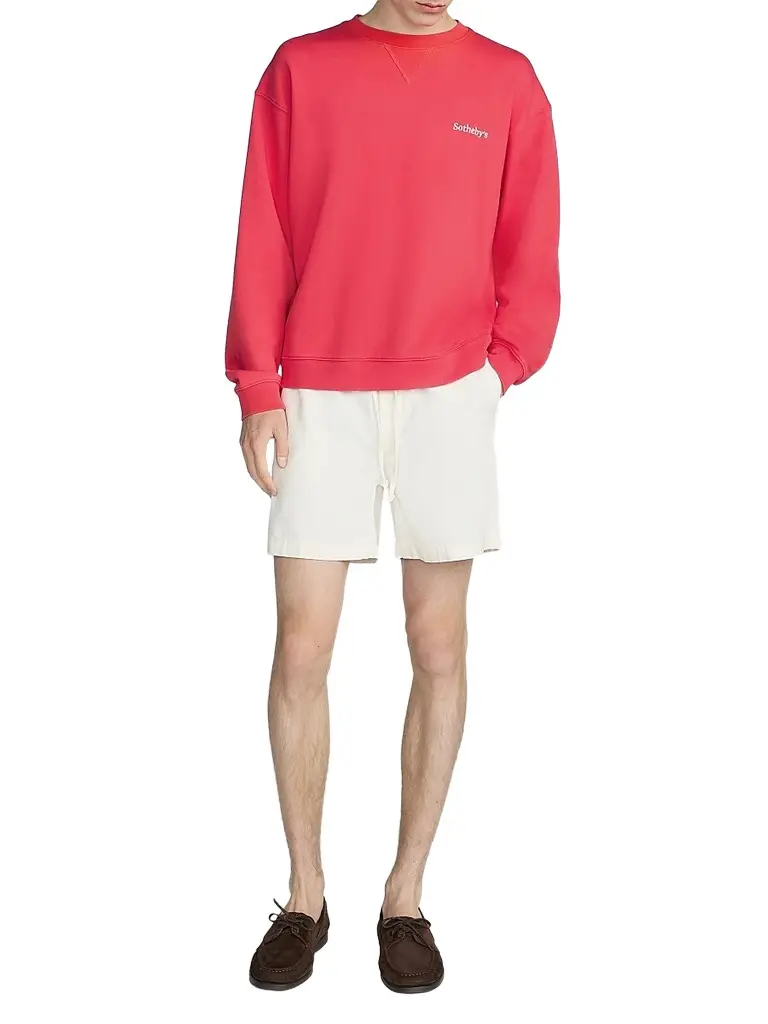 Frame The Sotheby's Crewneck Sweatshirt - Red Washed | Image 1 Frame The Sotheby's Crewneck Sweatshirt - Red Washed | Image 1