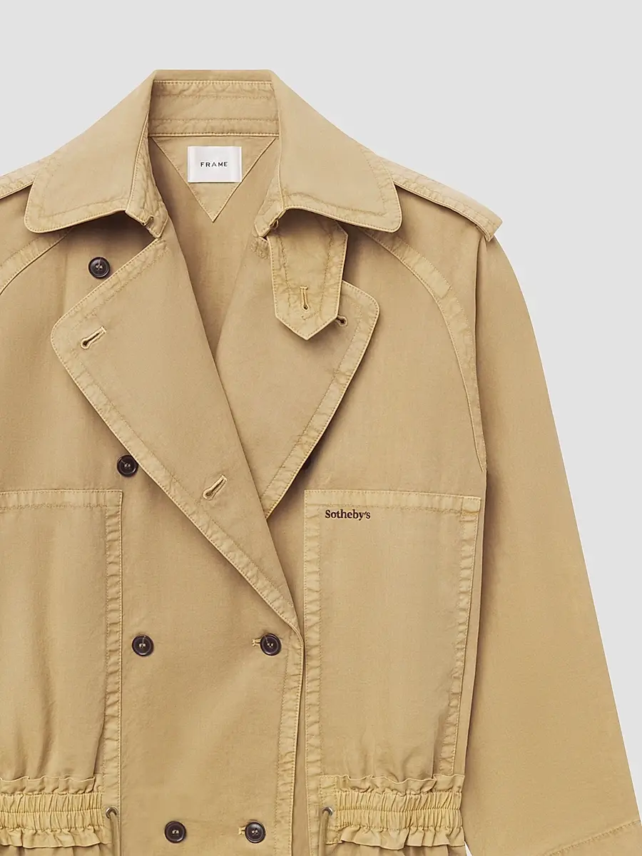 Frame Women's X Sotheby's Cotton Short Trench Coat | Thumbnail 6