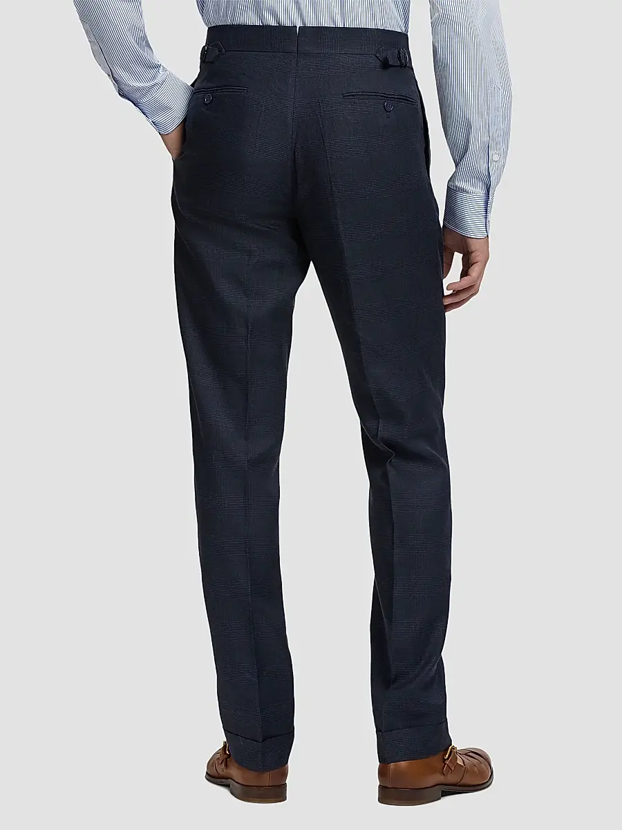 Ralph Lauren Purple Label Men's Gregory Glen Check Cashmere-Silk Trousers | Thumbnail 3 Ralph Lauren Purple Label Men's Gregory Glen Check Cashmere-Silk Trousers | Thumbnail 3